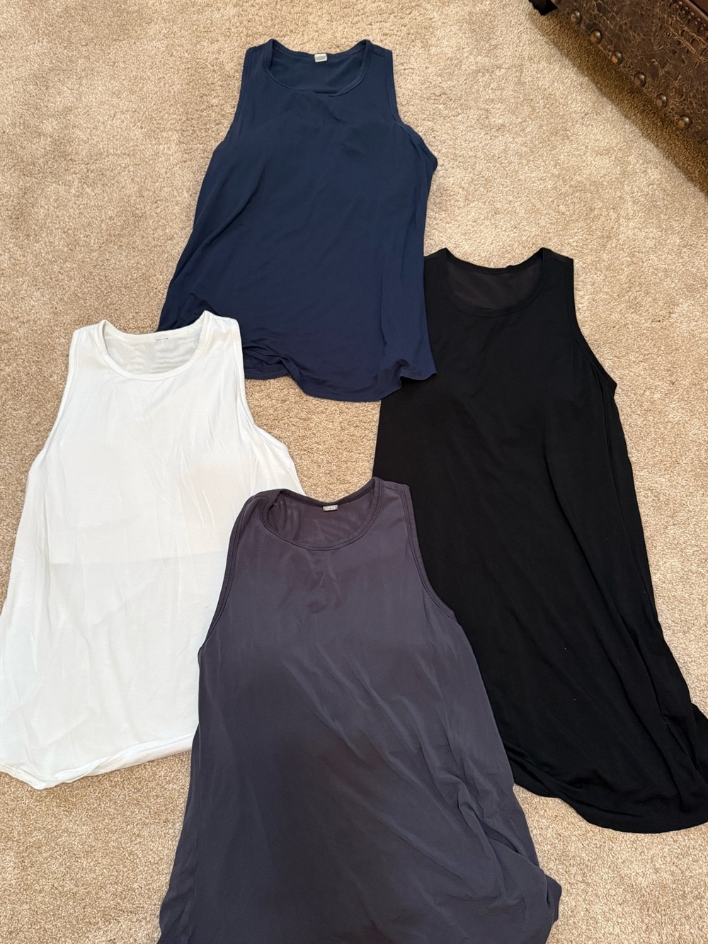 Women’s Sleeveless Tank Top - Black, White, Navy, Charcoal